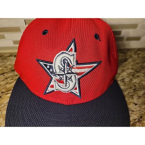 Seattle Mariners Hat 59FIFTY Baseball Cap Fitted size 7 New Era Red Logo MLB - Picture 2 of 11